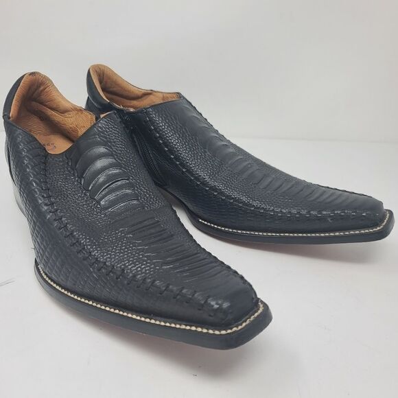 Durango Box Toe Black Shoes, Men's 9 - Picture 1 of 10